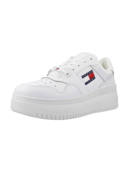 Tommy Jeans Buty Kobieta 39 EU Retro Basket Flat Sneakers biały