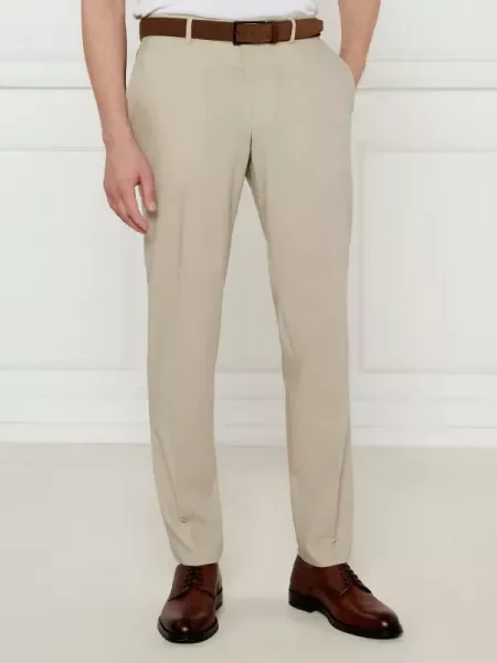 BOSS BLACK Pantaloni cu adaos de lână negru