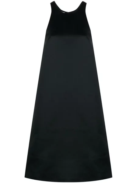 Sukienka midi Co do kolan w kształcie litery A garniturowa czarna