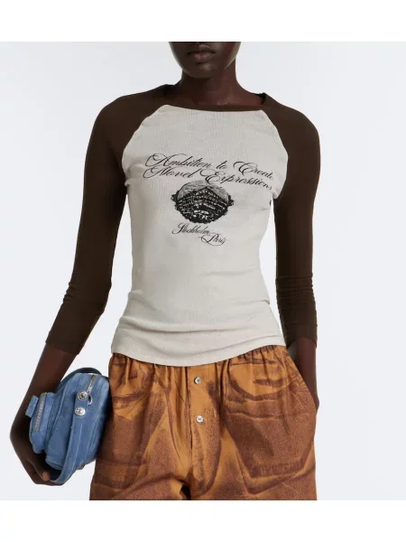 Tricou Acne Studios din jerseu cu autograf