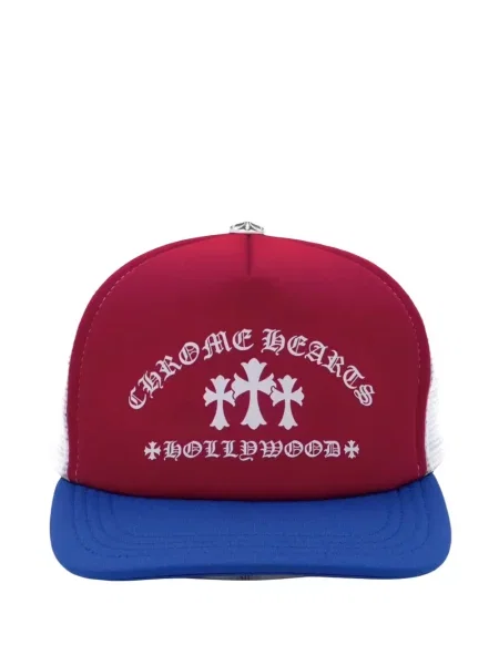 Căciulă Chrome Hearts cu motiv cu inimi roșu