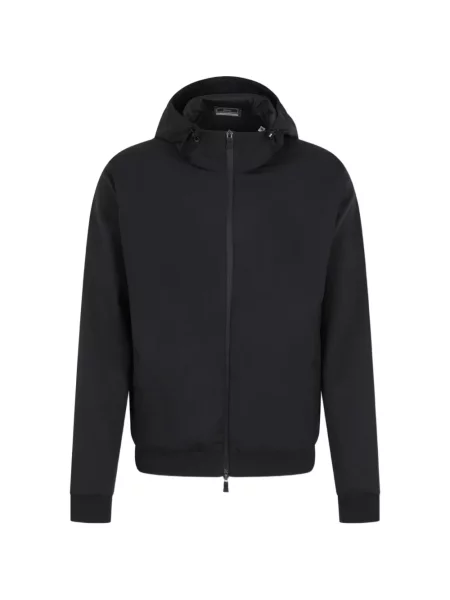 Jachetă cu glugă Herno cu glugă negru