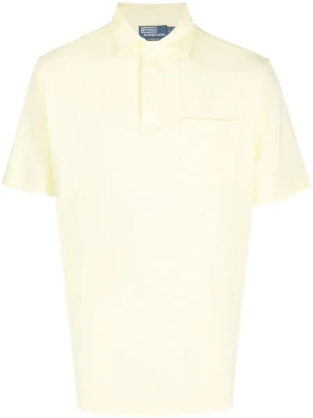 Вълнено дънково яке Polo Ralph Lauren с качулка жълто