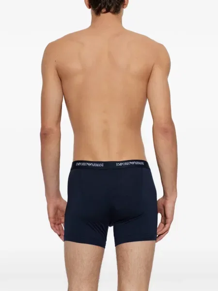 Boxeri Emporio Armani cu autograf albastru