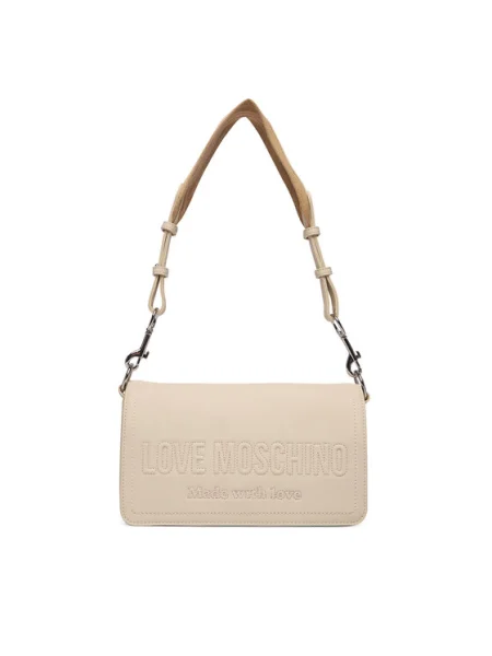 Geantă LOVE MOSCHINO Écru bej