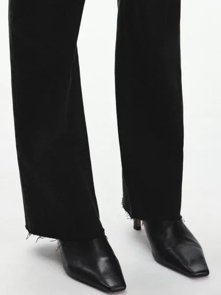 Dżinsy flare z wysokim stanem black denim Kobieta 44 MANGO czarne