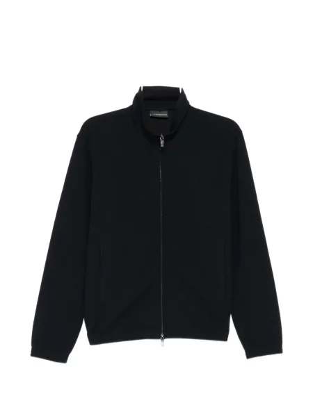 Geacă Emporio Armani cu imprimeu geometric albastru