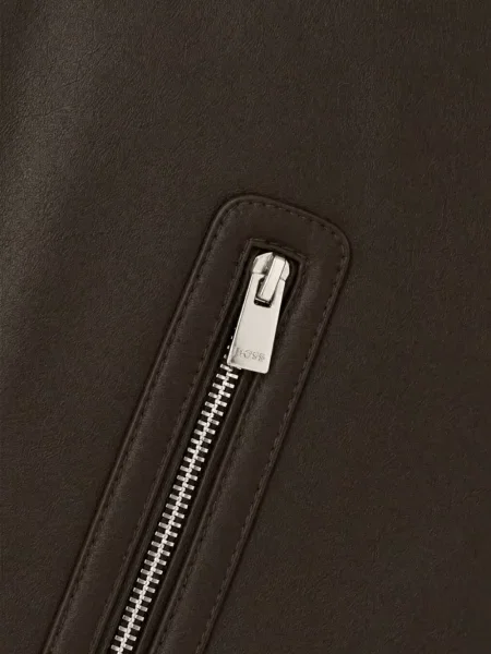 Geanta de piele Boss maro