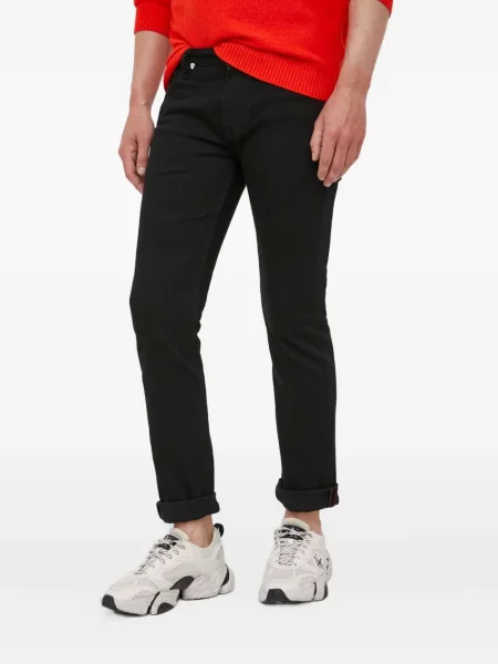 Blugi Guess cu autograf negru