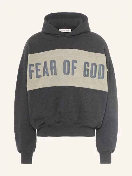 Essentials Fear Of God Mikina S Kapucí tmavě šedá