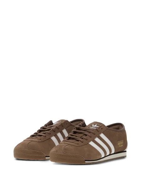 Sneakerși Adidas Campus cu imagine alergare din piele de căprioară negru
