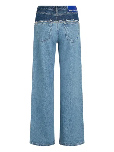 Blugi Karl Lagerfeld Jeans cu tepi albastru
