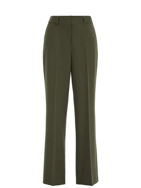 WE Fashion Pantaloni cu dungă oliv