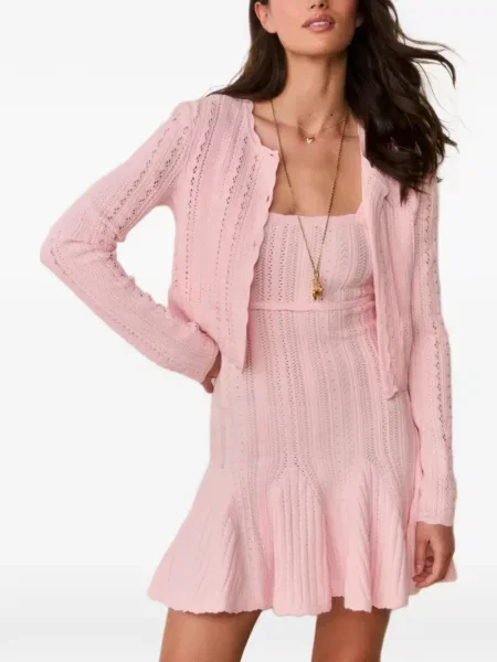 Cardigan Loveshackfancy tricotate roz