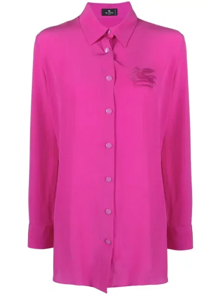 Cămașă Etro de mătase roz