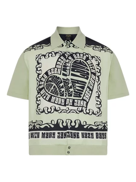 Pletená košile Camilla s potiskem zelená