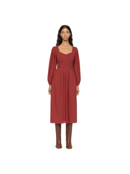 Sukienka Sea Ny z długim rękawem w serca czerwona