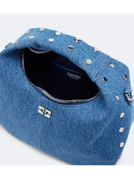 Geantă shopper Ganni albastru