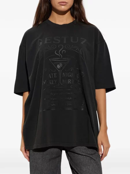 Tricou Gestuz cu imagine negru