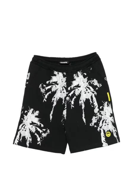 Pantaloni scurți Barrow cu imagine cu cordon negru