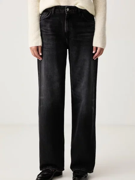 BOSS blugi straight pentru femei CROSSROAD negru