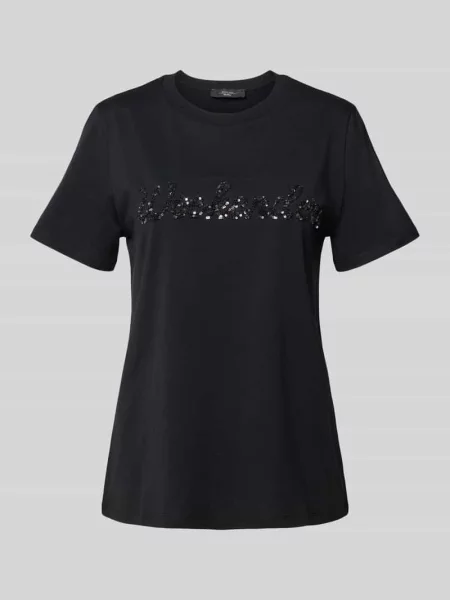 T-shirt z nadrukowanym motywem i logo model ‘TEIERA’ Max Mara Weekend biała