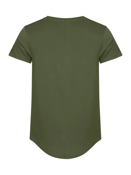 Clique T-shirt Brooklyn – relaxed fit wydłużony krój – olive zielona