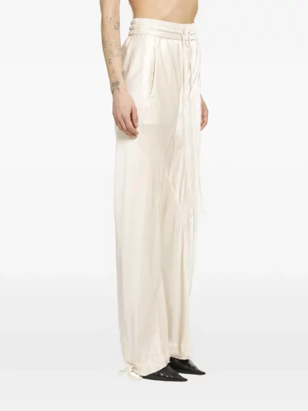Pantaloni Yehuafan din satin cu cordon
