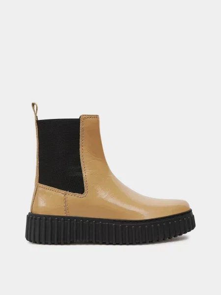 Челсі Clarks шкіра/текстиль бежевий