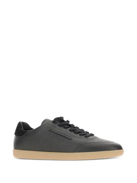 Δερμάτινα sneakers Zegna μαύρο