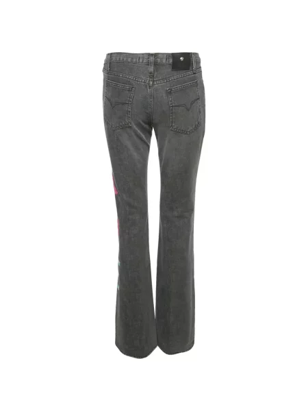Blugi Versace Jeans Couture cu autograf gri