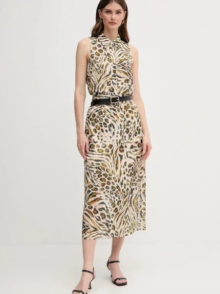 Marc Aurel spódnica midi prosta beżowy