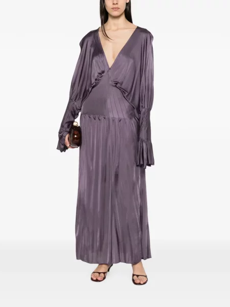 Rochie maxi Aya Muse cu decolteu în V violet