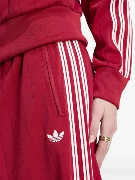 Pantaloni Adidas alergare roșu