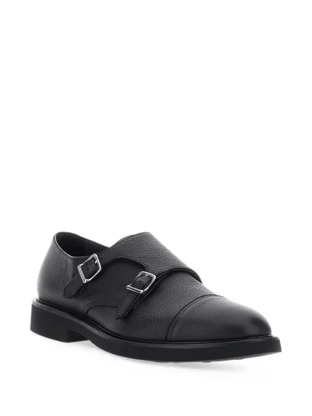 Pantofi monk Doucal's din piele cu bretele negru