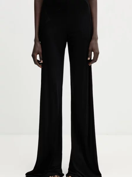 Rick Owens Lilies nohavice dámske z viskózy Bias čierna