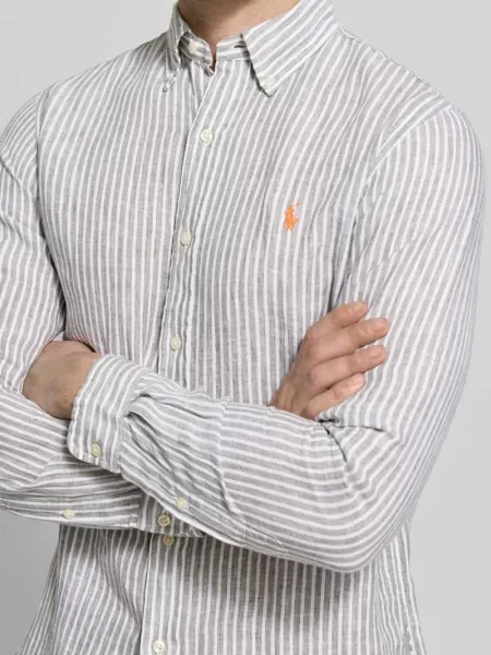 Koszula casualowa o kroju regular fit z czystego lnu Polo Ralph Lauren zielona