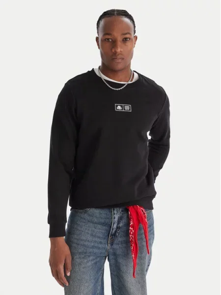 Kappa Світшот Authentic Nymphe Comfort Fit чорний