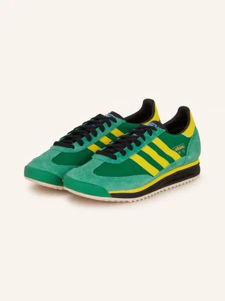 Sneakersy Adidas Originals skórzane retro zielone