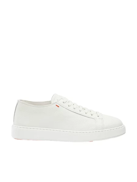 Sneakersy Santoni sznurowane kolarskie białe
