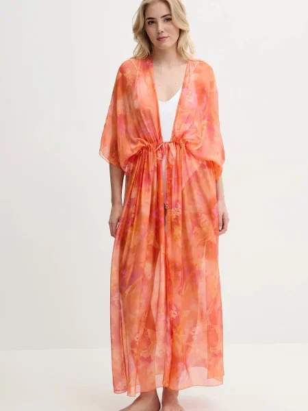 Копринен бански Guess оранжево