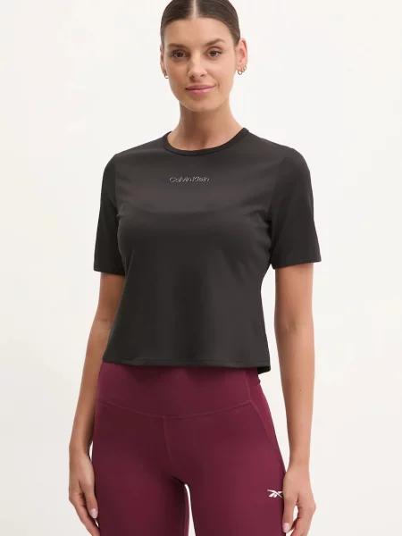Kratka majica za vadbo Calvin Klein Performance črna