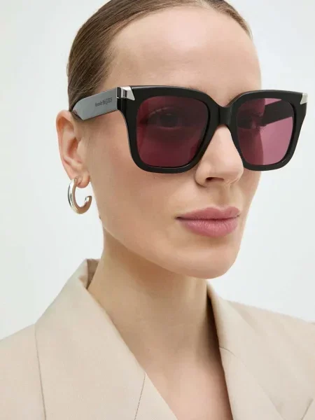 Alexander McQueen ochelari de soare femei negru