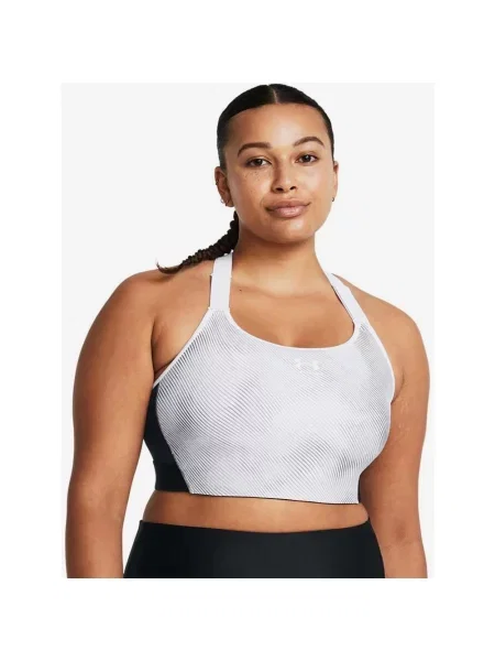 Biustonosz Under Armour High Print w kolorze biało-szarym i czarnym XS biały