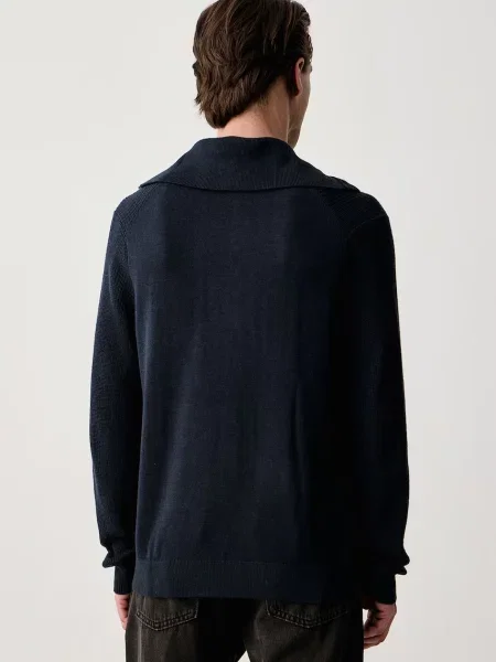 Trussardi sweter z wełną granatowy