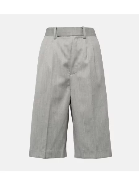 Kratke hlače Jacques Wei z visokim pasom siva