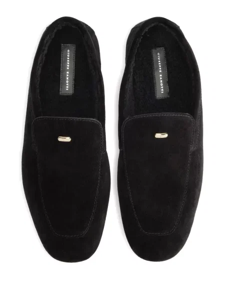Pantofi loafer Giuseppe Zanotti din piele de căprioară negru