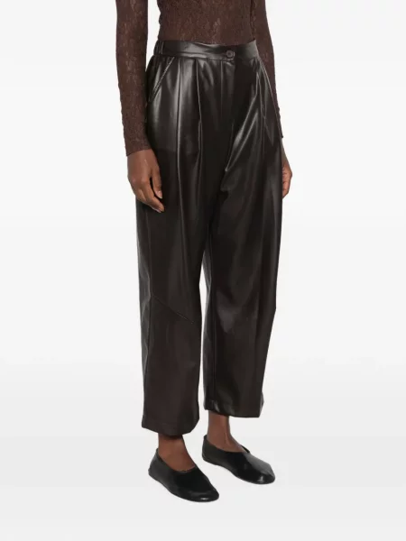 Pantaloni Dixie din piele maro