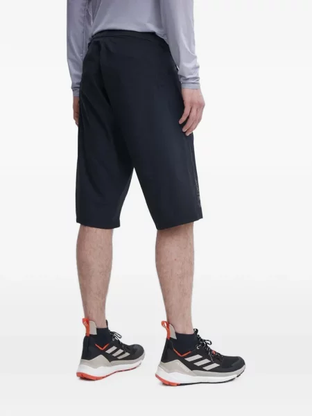 Cu centură lung pantaloni scurți Picture negru