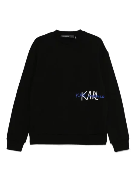 Mikina Karl Lagerfeld s výšivkou černá